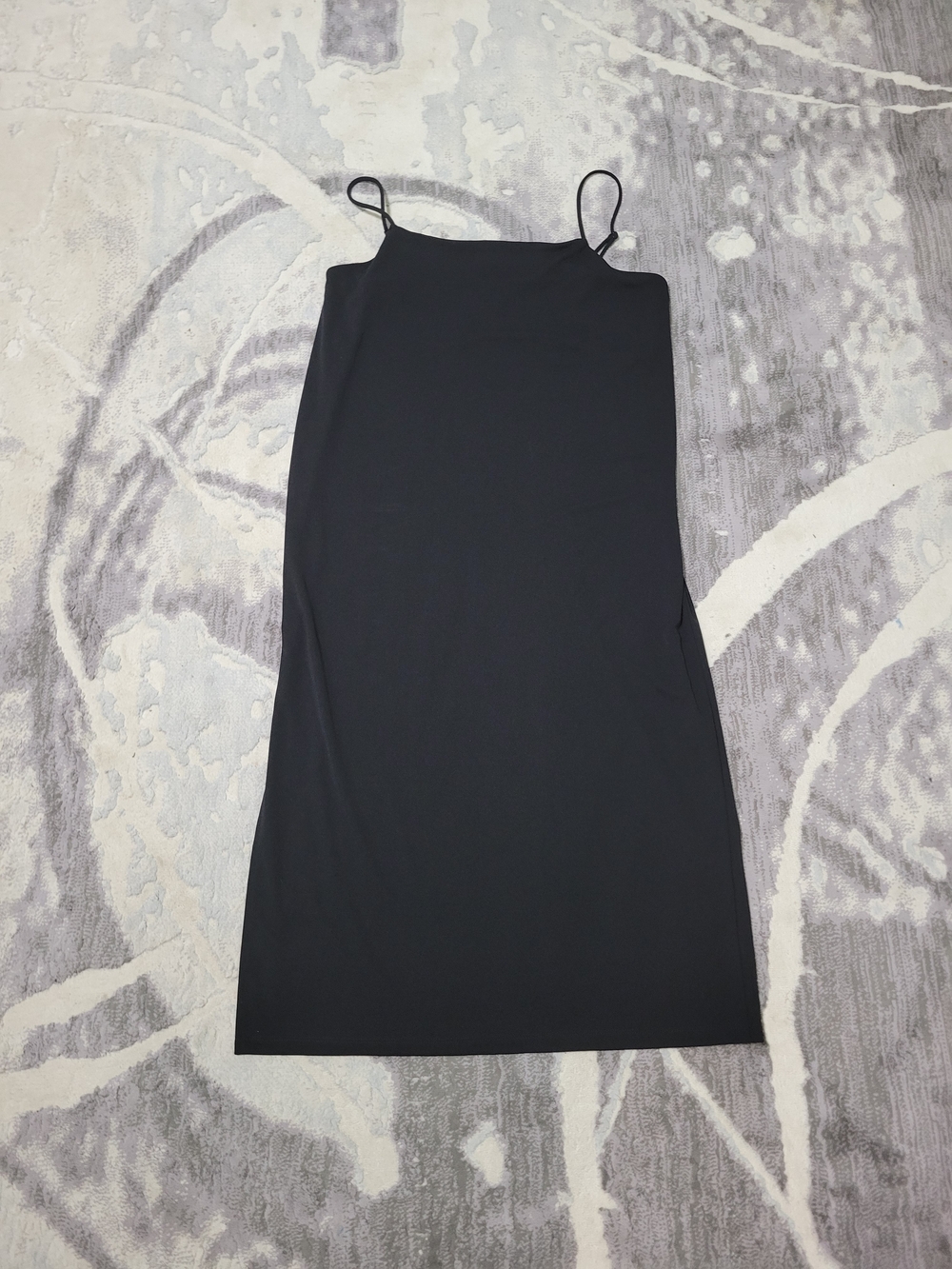 H&M Simple Black Slip Dress with Spaghetti Straps Sise L/xL